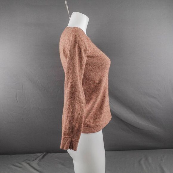 J Crew Womens Teddie Sweater Small Brown Slub Minimalist Cozy Y2K Retro Preppy - Picture 4 of 10